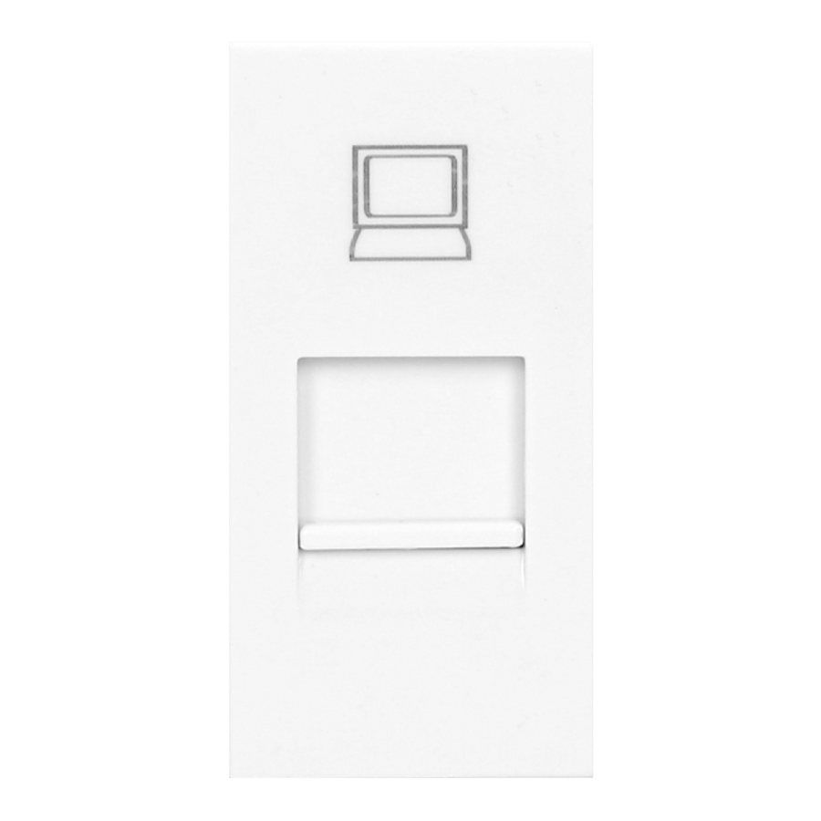 NOEN RJ45 socket module for furniture connection panel, white