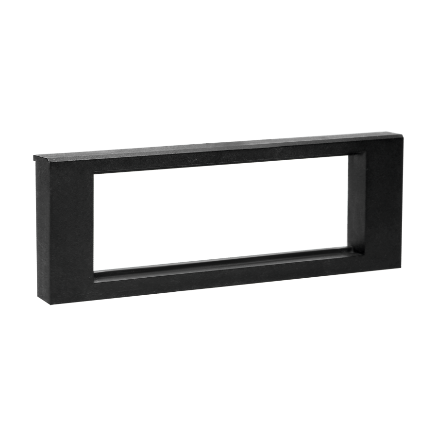 Frame without separators for NORGEN recessed furniture connection panel,  black