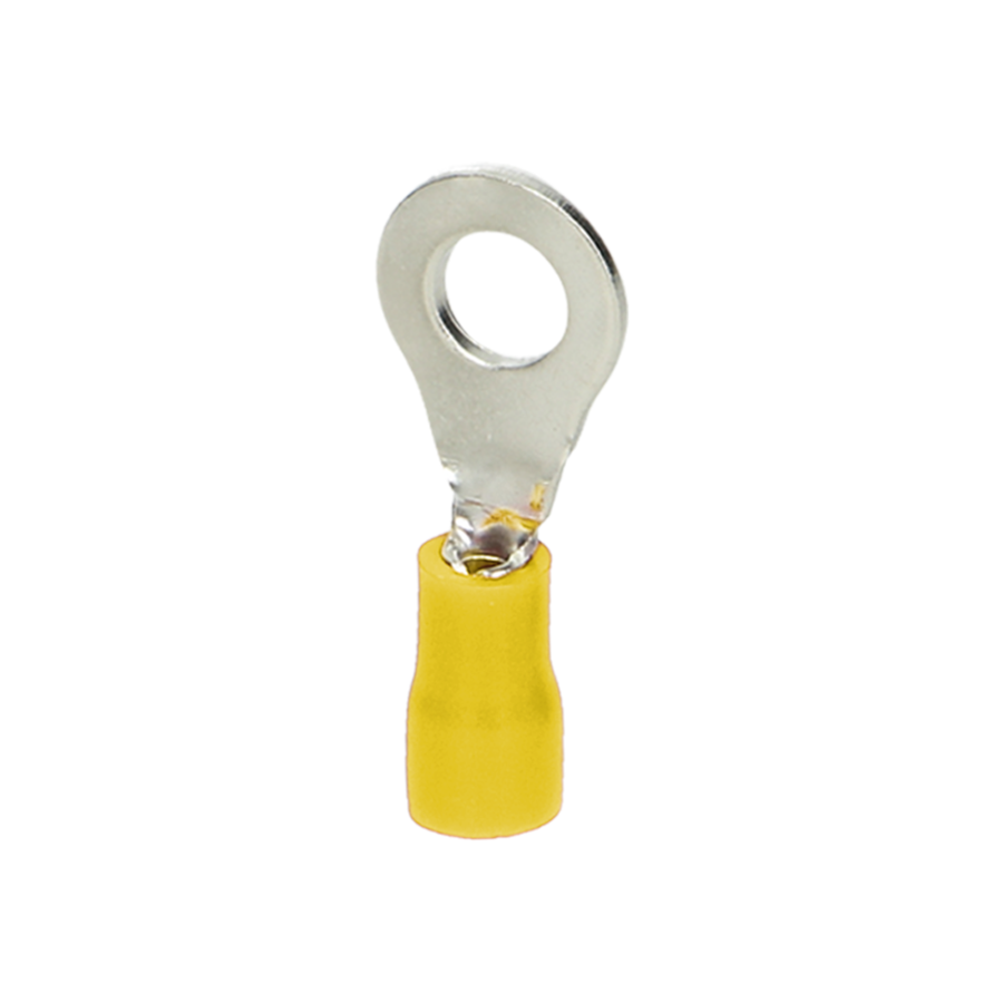 Insulated ring terminals, max. section 6mm², ring for M4 screw, blister pack: 10 pcs.