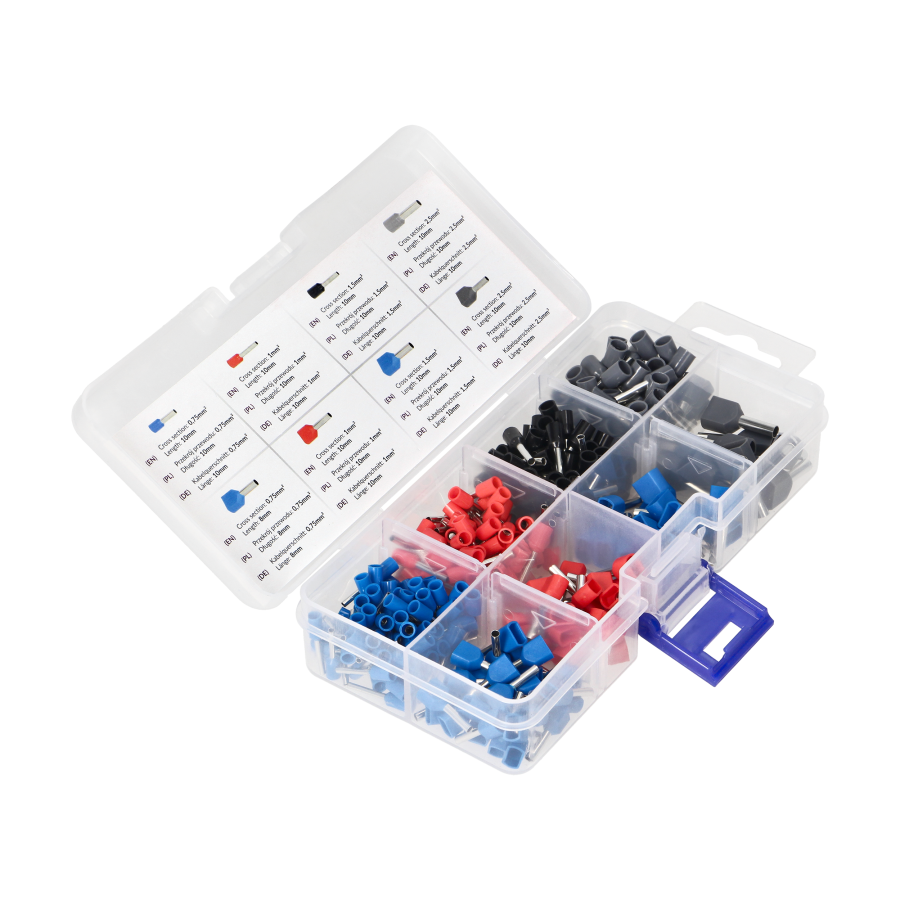 Set of cable end terminals, tubes, 350 pcs.