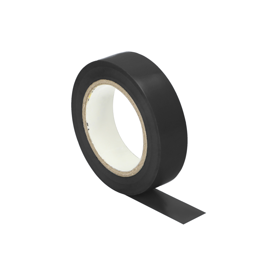 Insulation tape, flame-retardant, black, 15mm wide, 0.13mm thick, 10m long