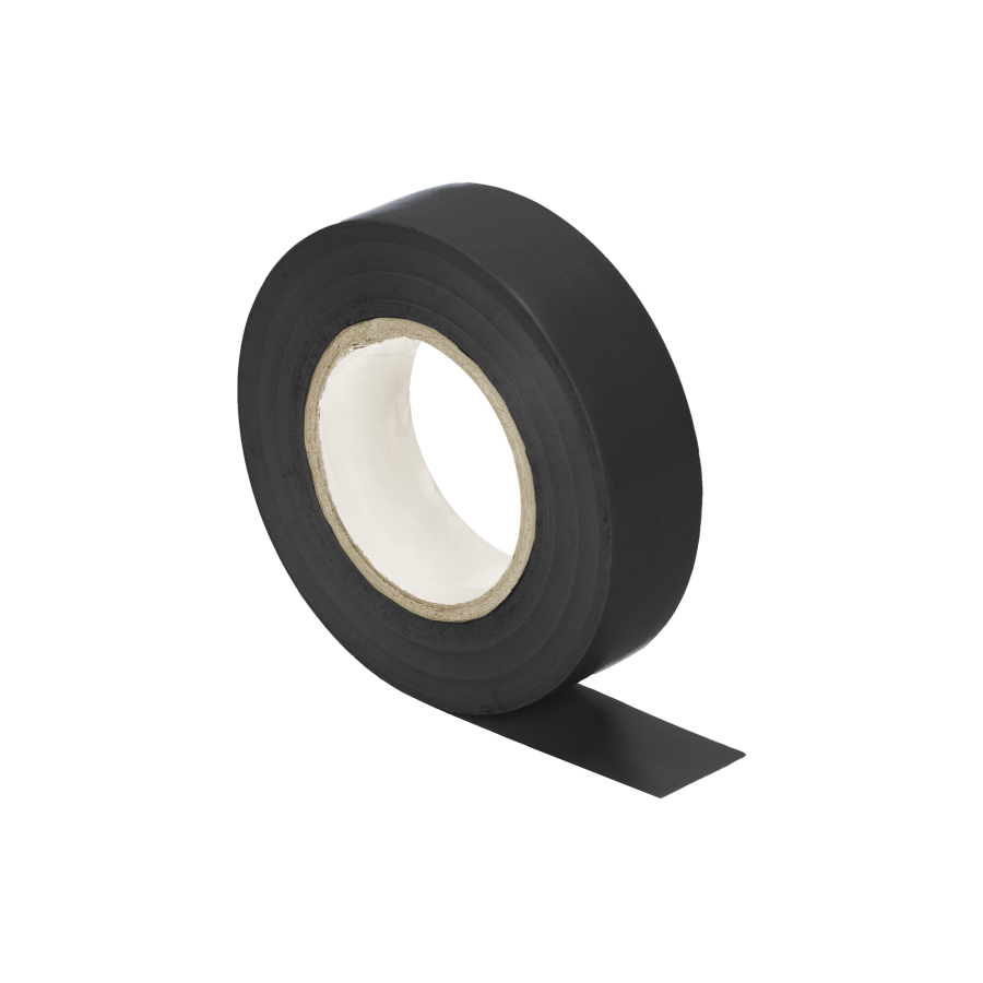 Insulation tape, flame-retardant, black, 19mm wide, 0.13mm thick, 20m long