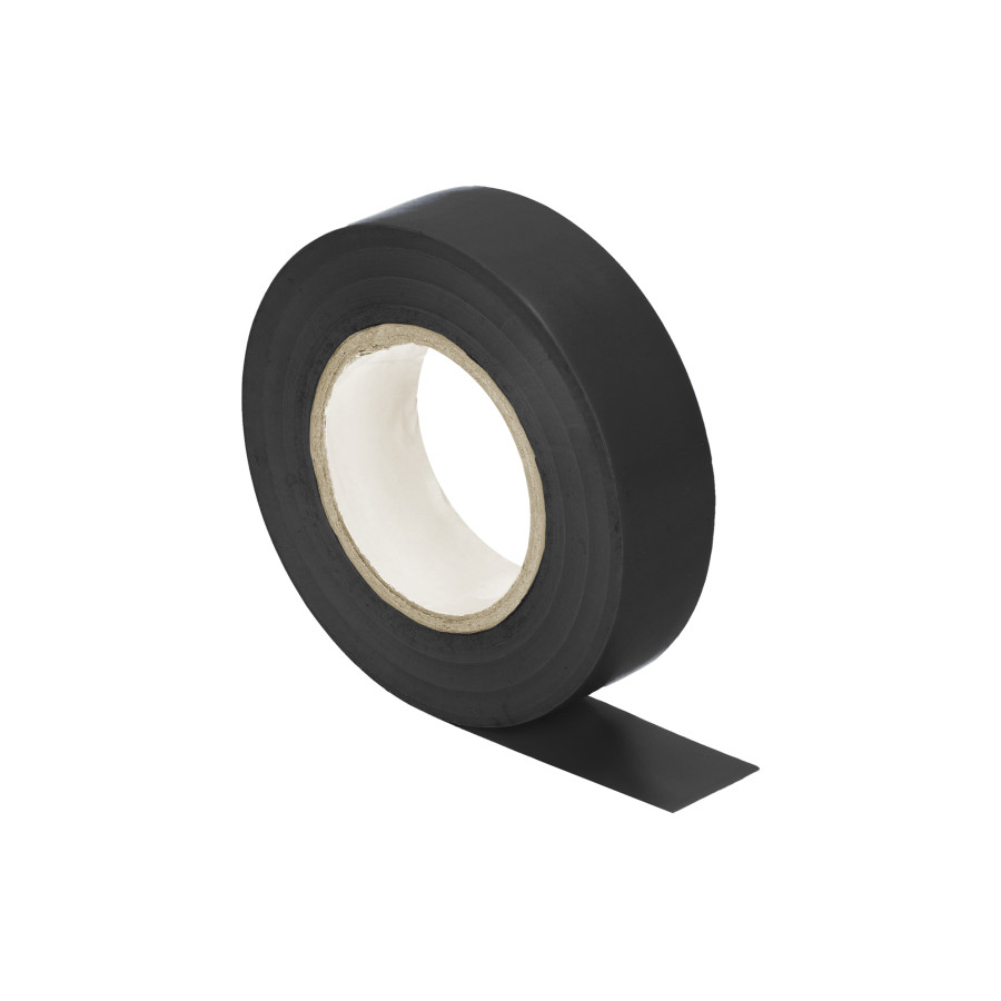 Set of 10 insulation tapes, flame-retardant, black, 19mm wide, 0.13mm thick, 20m long