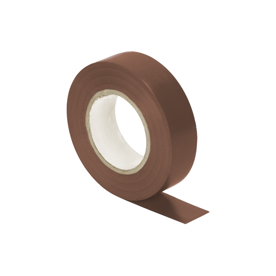 Insulation tape, flame-retardant, brown, 19mm wide, 0.13mm thick, 20m long