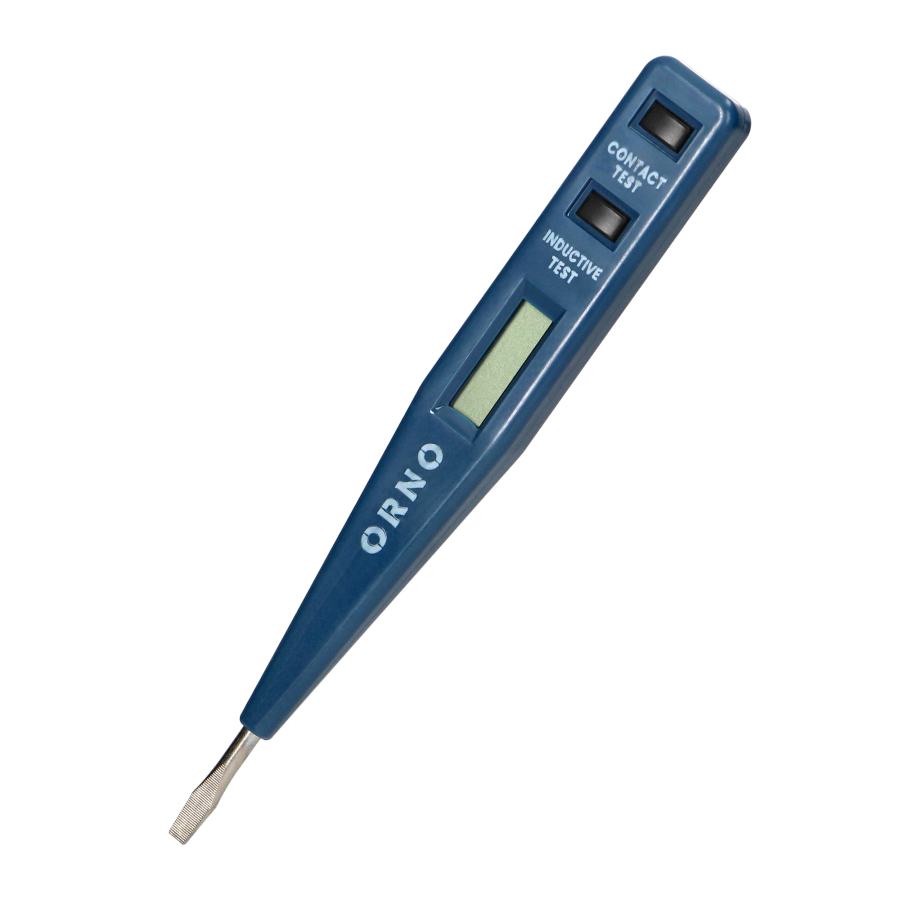 Electronic voltage tester 5in1, presence test, measurement, induction, continuity, DC polarity, blue color