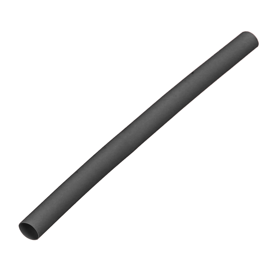 Heat shrinkable tube Ø 6mm, 1m long, black, in blister pack