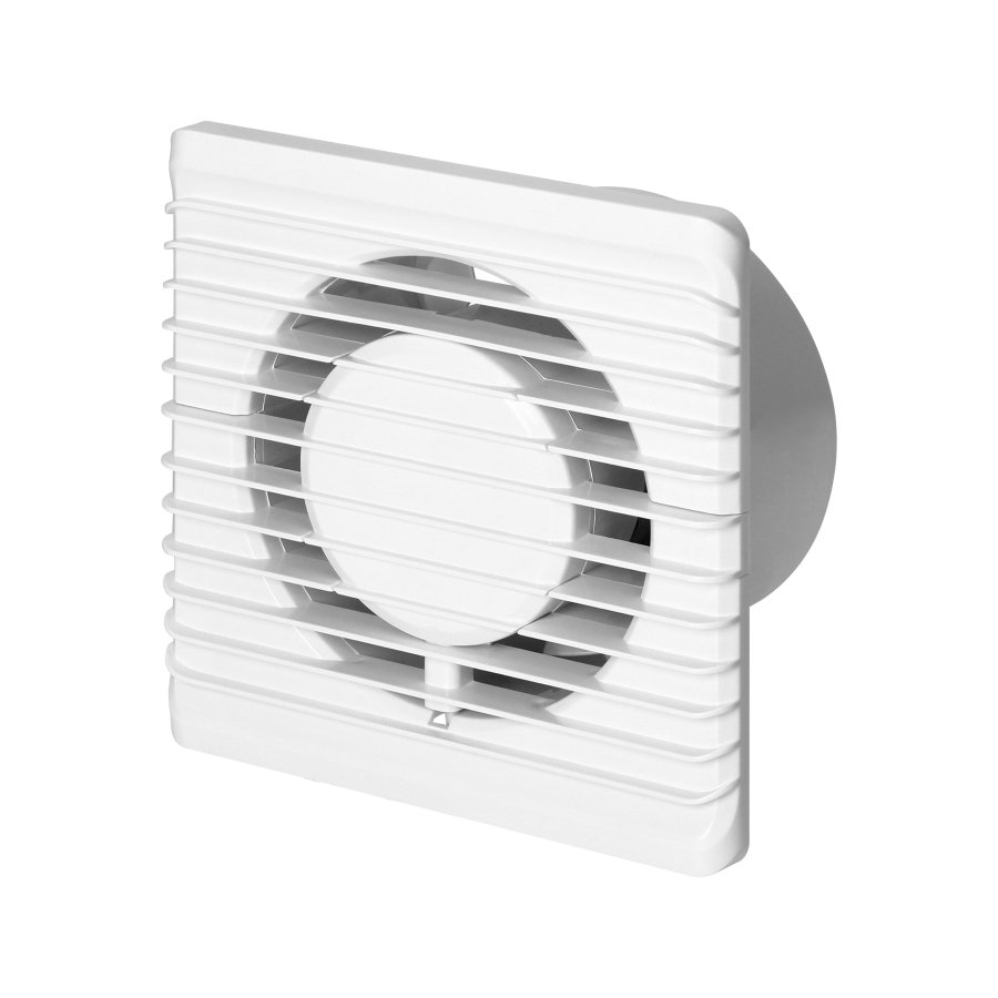 Bathroom fan 100mm, wall-mounted, silent operation - standard