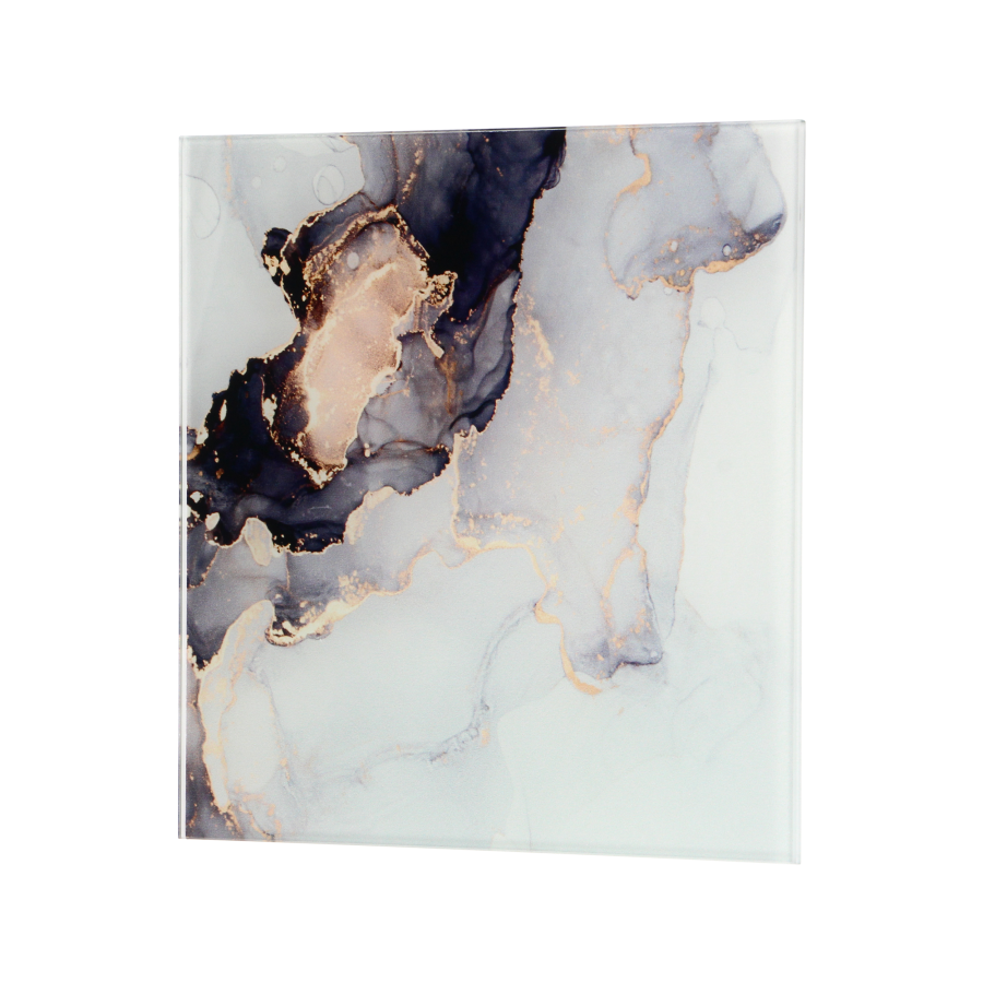 Glass panel, Universal, glossy marble colour