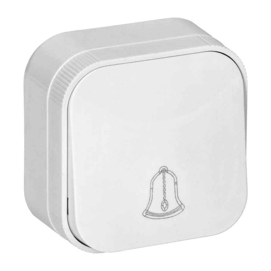 Surface-mounted doorbell switch ToDO IP20, white