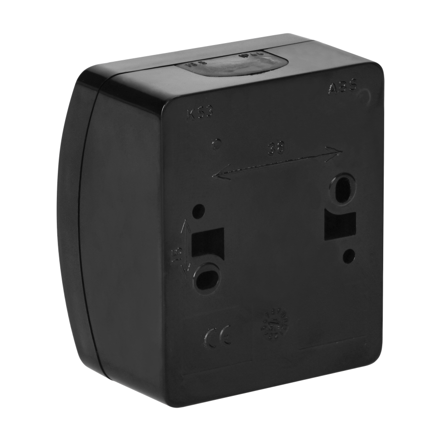 Surface-mounted two-button switch AQUATIC IP44 black