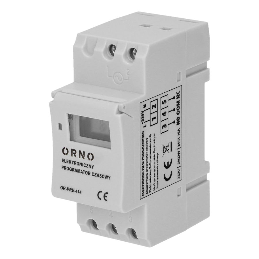 DIN rail digital timer