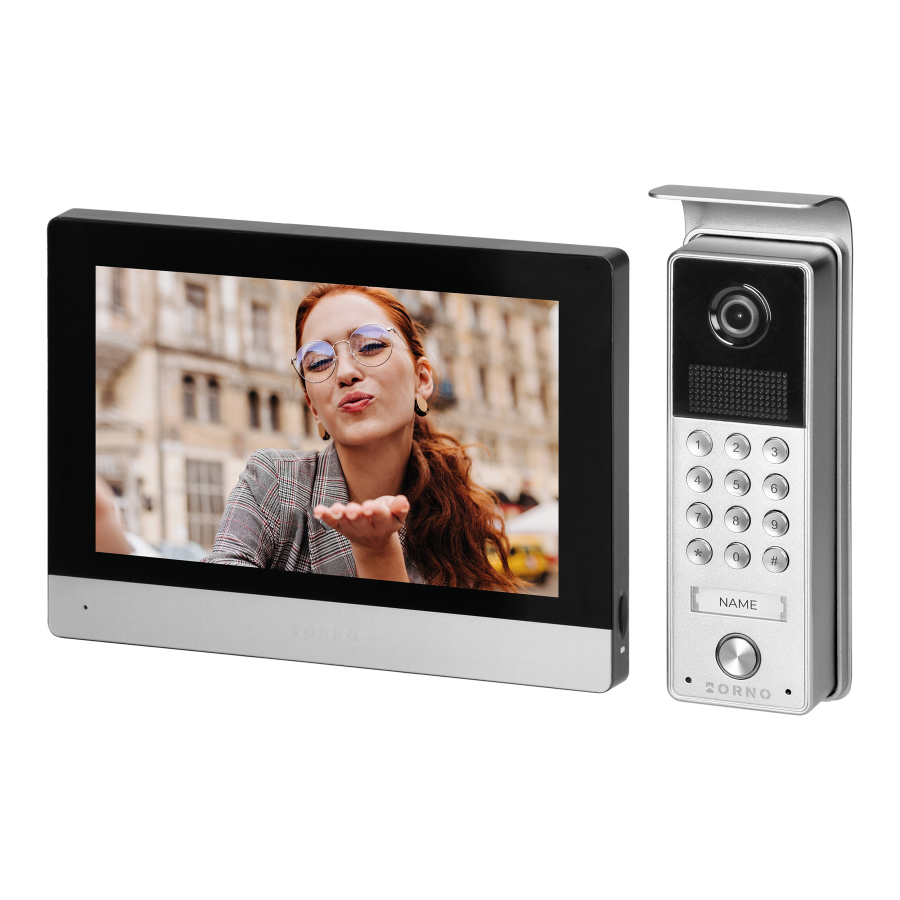 CERES Full HD, single family video doorphone set, 4-wire, 8", touch screen, Full HD,  codelock 