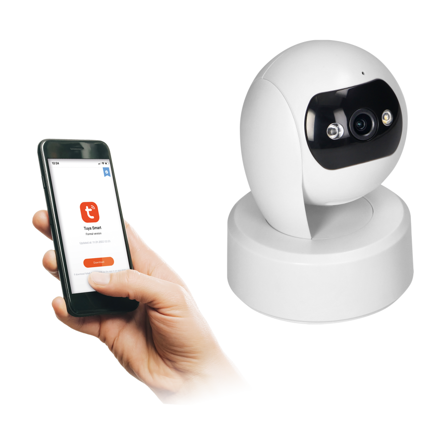 Indoor PTZ camera, 4MP, Wi-Fi, memory, two-way talk