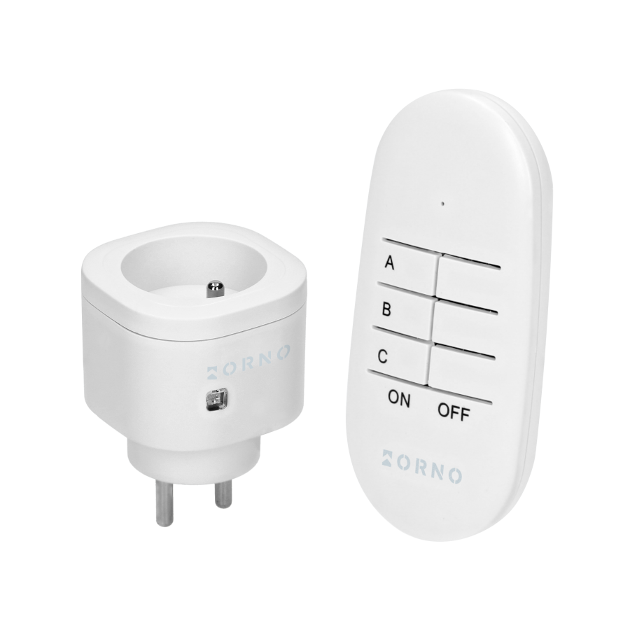 Wireless mini socket with remote control 1+1