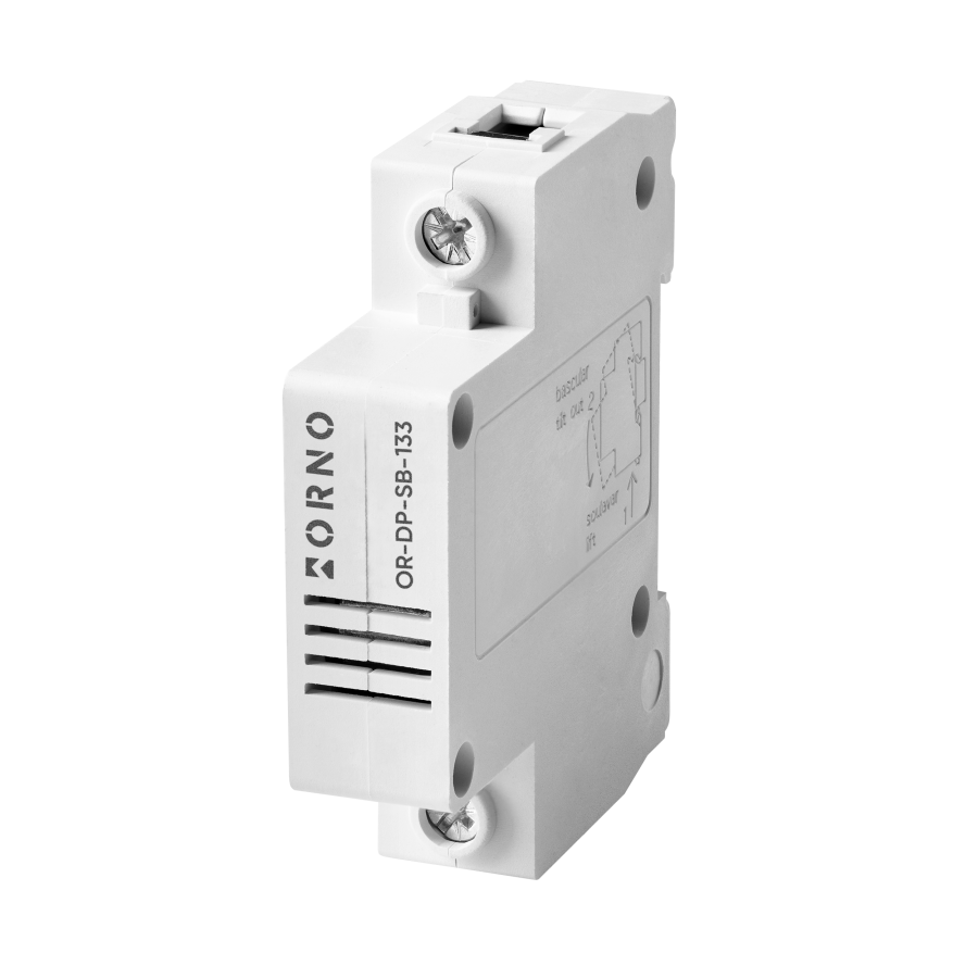 Wired doorbell for DIN rail, single-track