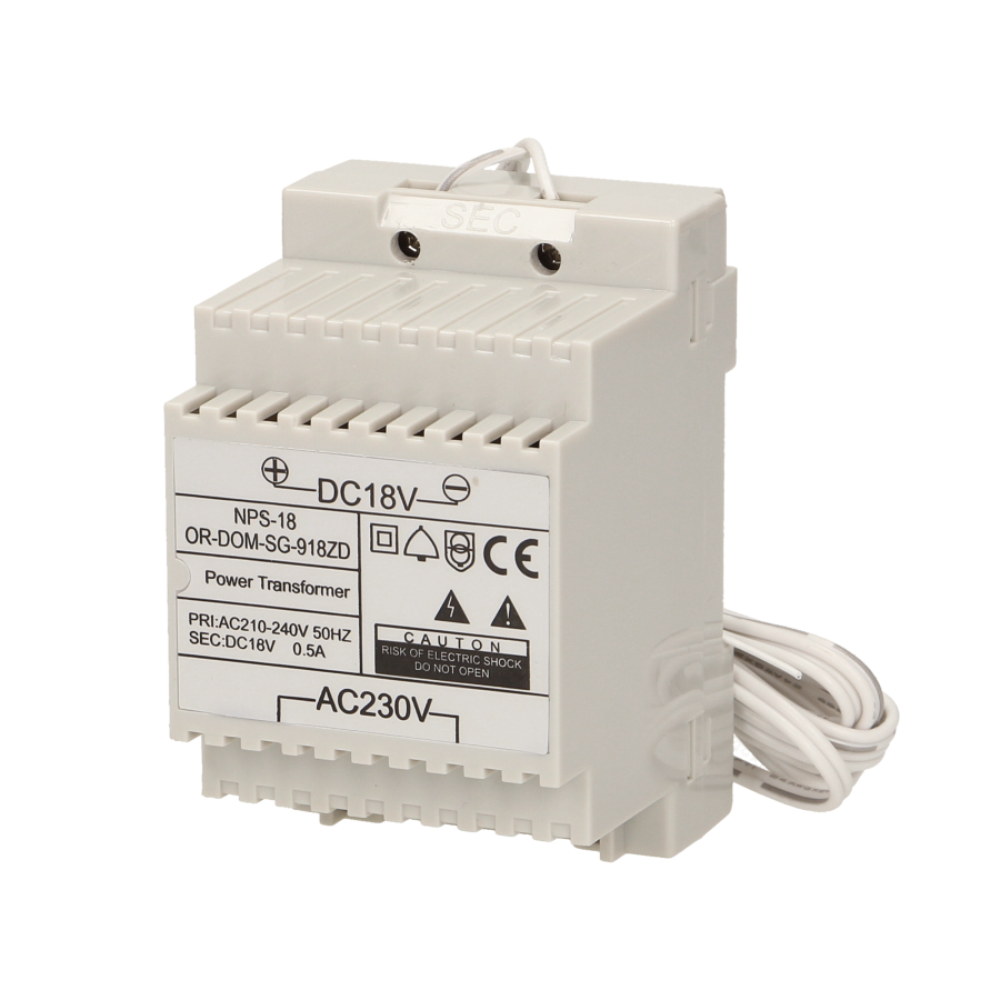 DC18V DIN rail power adapter for SAGITTA and SAGITTA MULTI doorphone series