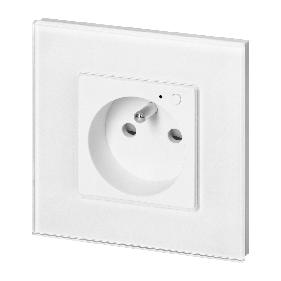 Tuya Smart Wi-Fi flush-mounted single socket, white