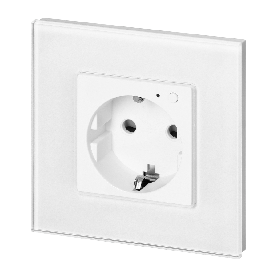 Tuya Smart Wi-Fi flush-mounted single socket, Schuko, white