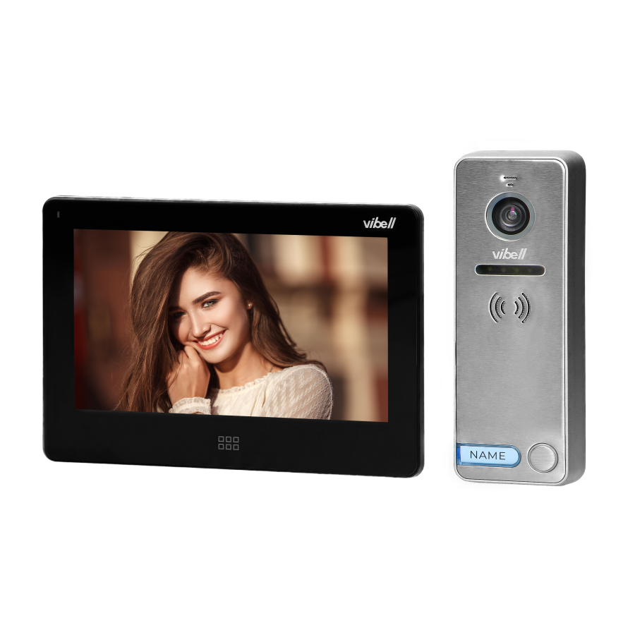 FELIS MEMO video door phone set, LCD 7" monitor, SD+DVR slots, white