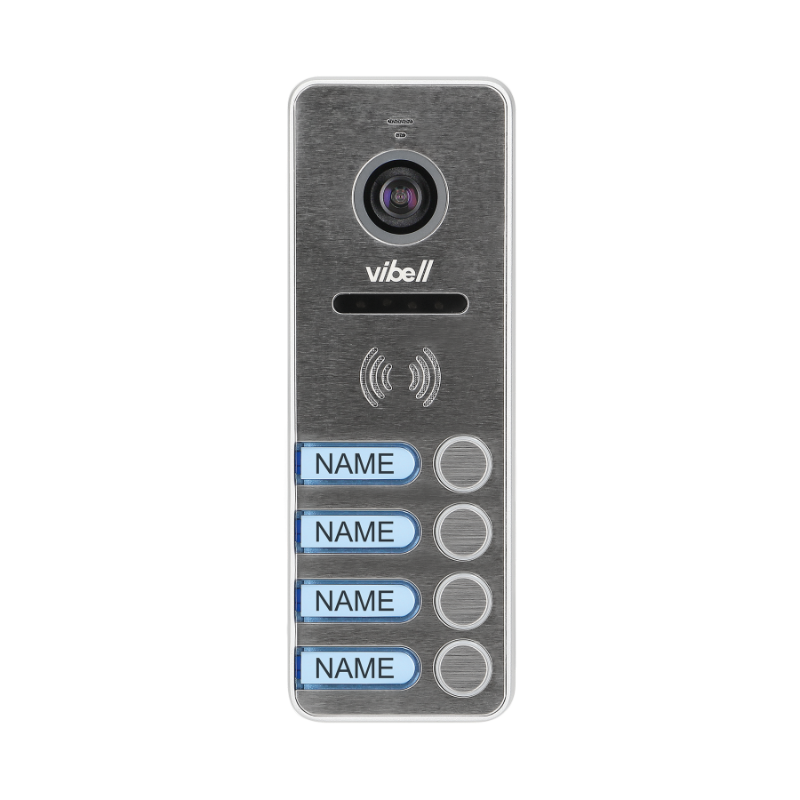 Video camera for the extension of VIBELL four-family door phone series, vandal-resistant