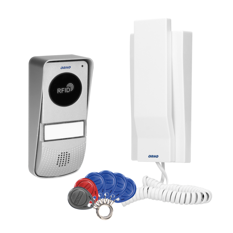 Single-family doorphone set, surface mounted with proximity tag reader, MIZAR