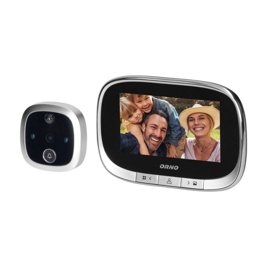  Electronic door viewer with integrated motion sensor and 4.3'' LCD screen, image and video recording on Micro SD card,...