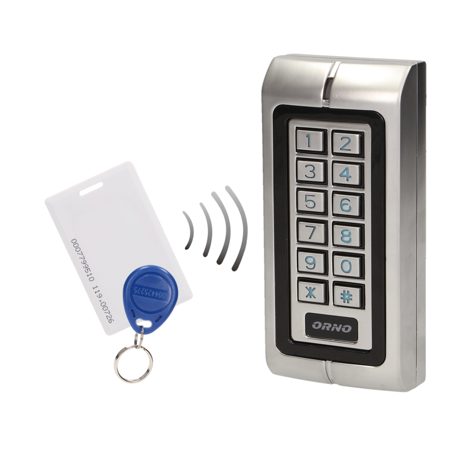 Code lock with card and proximity tags reader, IP68