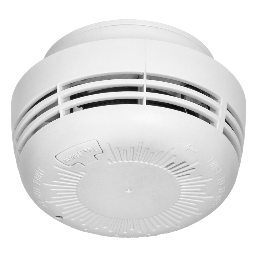 Battery-powered smoke detector, 9V battery, lifetime 10 years