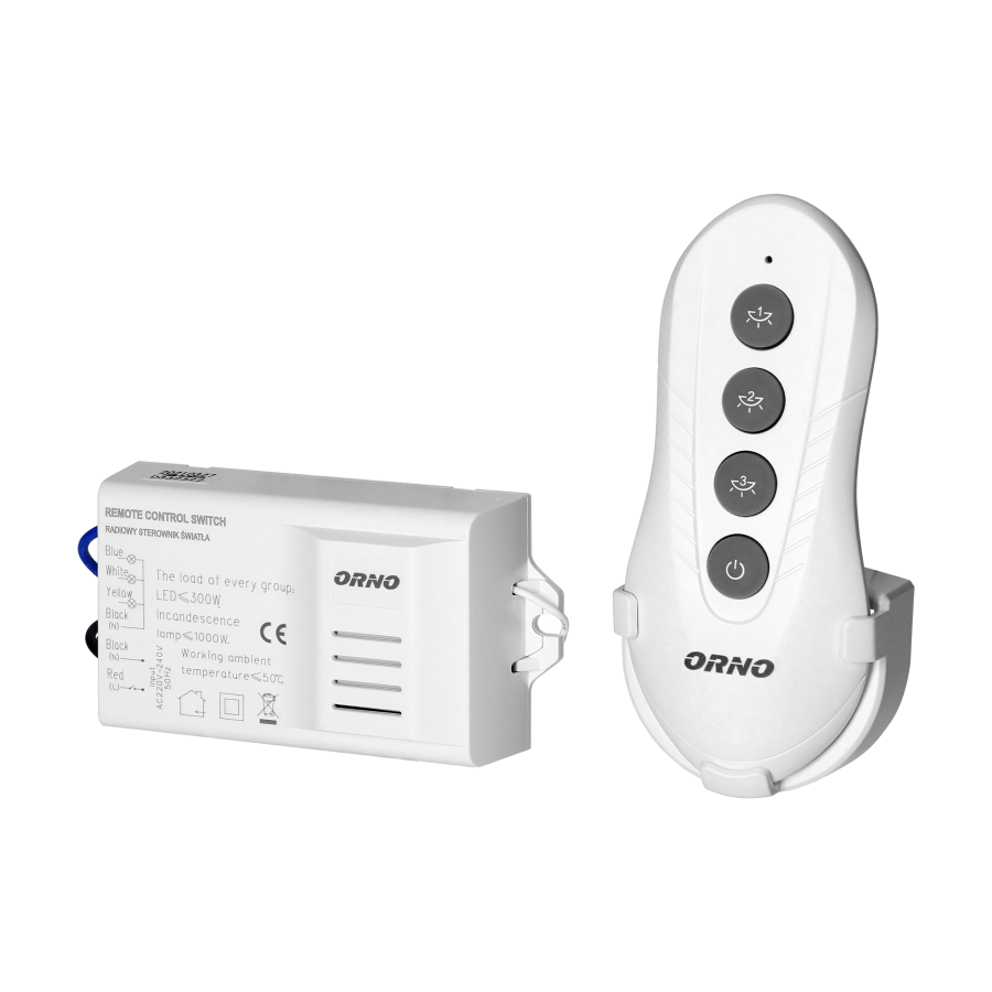 Wireless lighting programmer with a 3-channel remote control unit