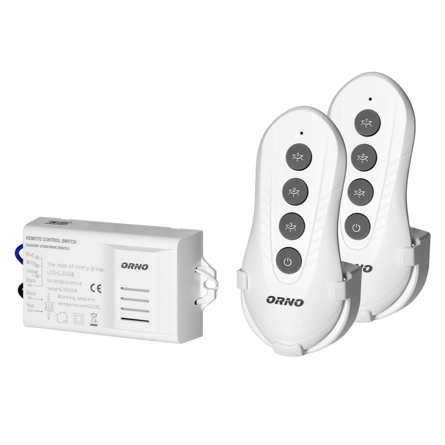 Wireless lighting programmer with 3-channel remote control units (2 pcs.)