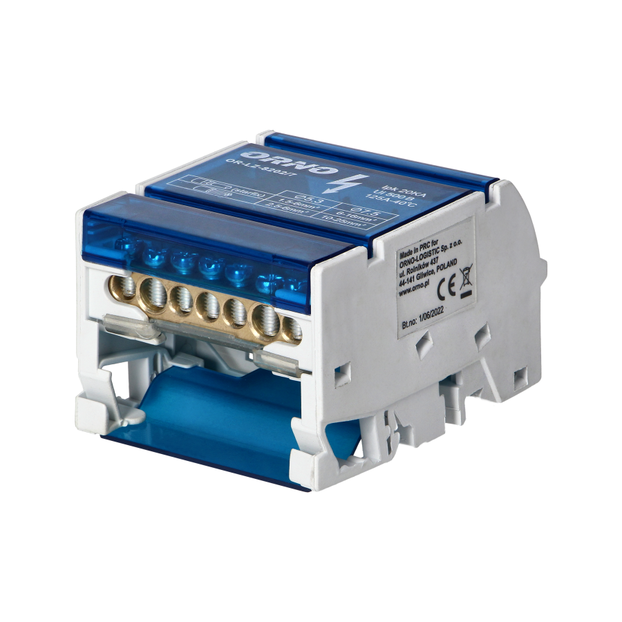 4-row power distribution block, 7 cables