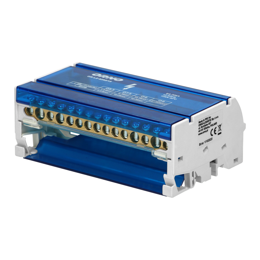 4-row power distribution block, 15 cables