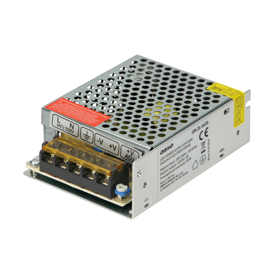 Open frame power supply unit 60W, 12V, IP20