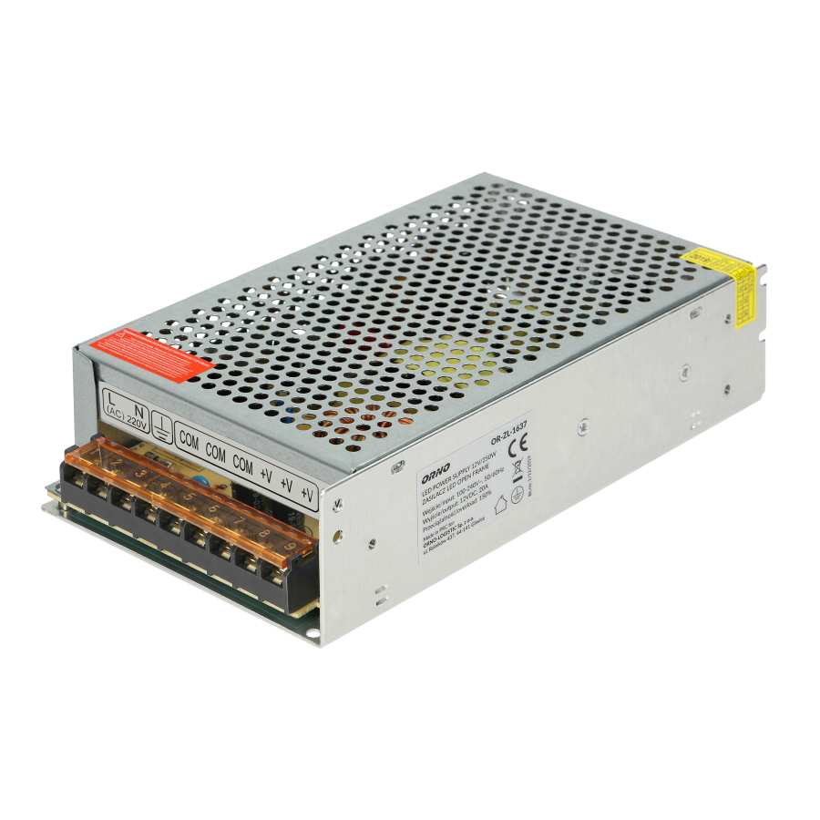 Open frame power supply unit 250W, 12V, IP20