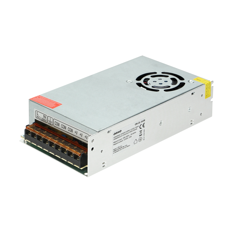 Open-frame power supply unit module 12VDC, 300W, IP20