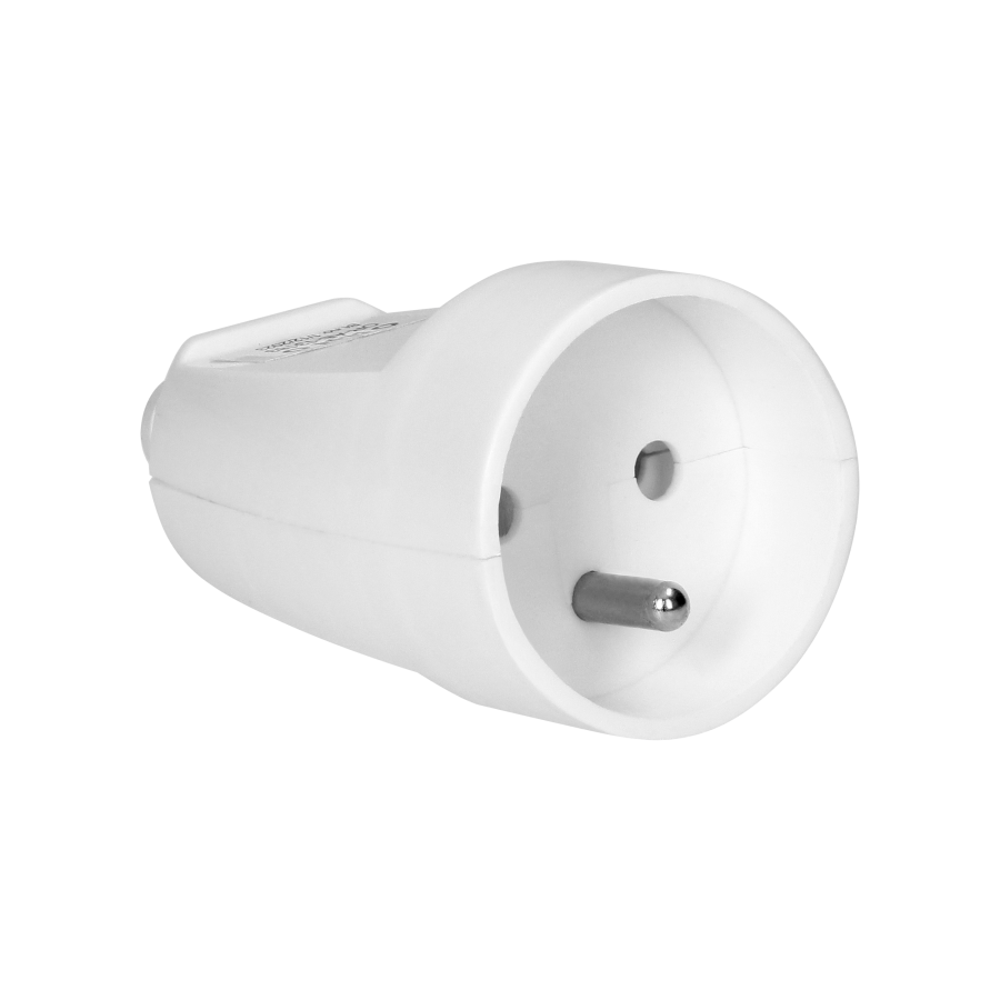 Movable, dismountable socket 6A, 250V, 1x2P+E