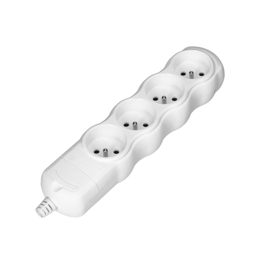 Multi-socket splitter 4x2P+E, white