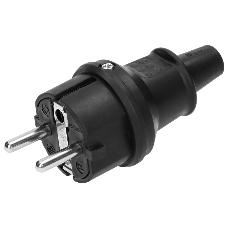 Uni-Schuko min plug, IP44, 16A, 230V, 25 pcs